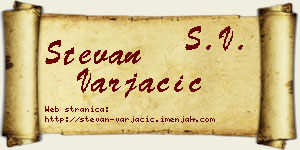 Stevan Varjačić vizit kartica